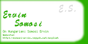 ervin somosi business card